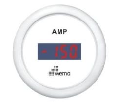 AMPERMETRE ŞÖNTLÜ 52 mm BEYAZ/BEYAZ