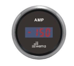 AMPERMETRE ŞÖNTLÜ 52 mm KROM/SİYAH