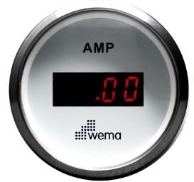 AMPERMETRE ŞÖNTLÜ 52 mm KROM/BEYAZ