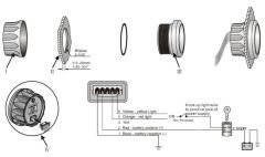 MOTOR ÇALIŞMA ZAMAN SAATİ 52 mm SİYAH/SİYAH