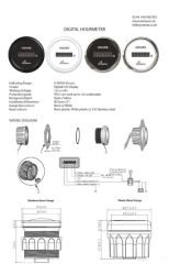 MOTOR ÇALIŞMA ZAMAN SAATİ 52 mm BEYAZ/BEYAZ