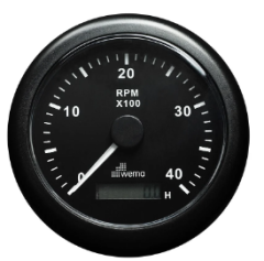 TAKOMETRE 4000 RPM 85 mm SİYAH/SİYAH