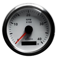 TAKOMETRE 4000 RPM 85 mm KROM/BEYAZ