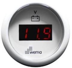 VOLTMETRE DİJİTAL 8-32V 52 mm BEYAZ/BEYAZ