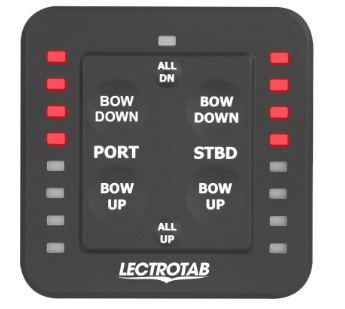 GÖSTERGELİ FLAP KONTROL PANELİ TEK/ÇİFT İSTASYON 12V/24V ( FLYBRIDGE İÇİN İKİNCİ SLC11 KUMANDA SATIN ALINMALIDIR )