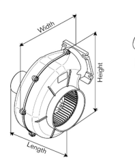 HAVALANDIRMA (BLOWER) AIR V 3-280 FLANGE MOUNT 12V