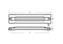 Honda large bar anode for stern bracket - Anodo per supporto motore Honda
